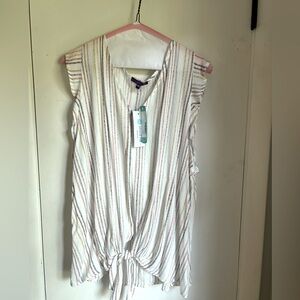 NWT West Kei Flutter sleeve top - white XXL
